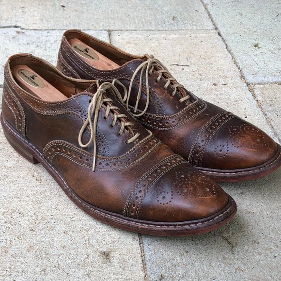 Allen Edmonds Strandmok Brogue Leather Dress Shoes - Picture 1 of 16